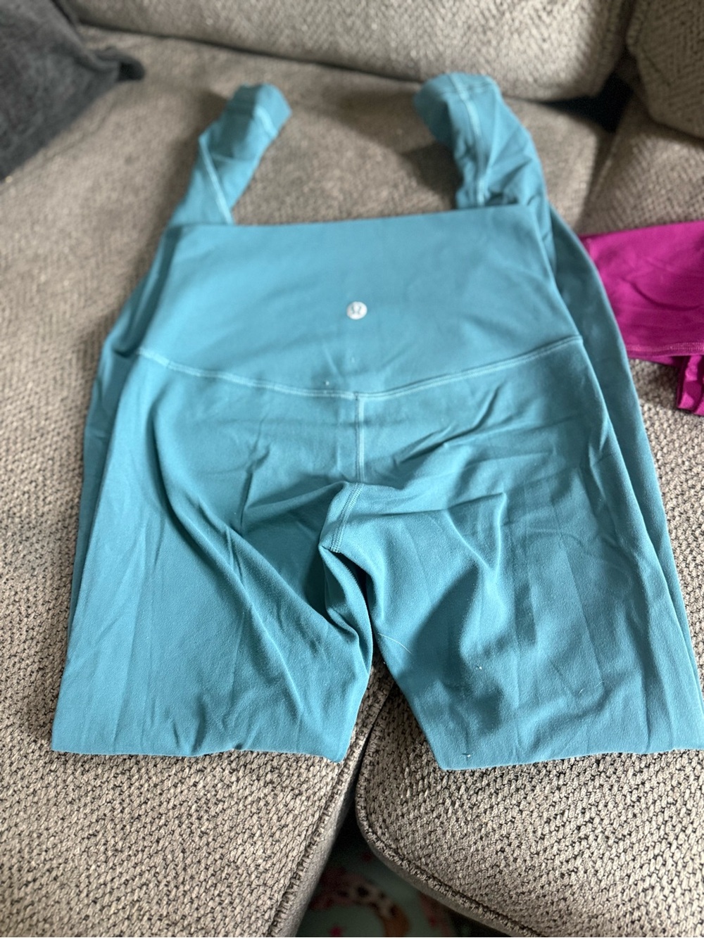 Blue Athletic High-Waist Leggings